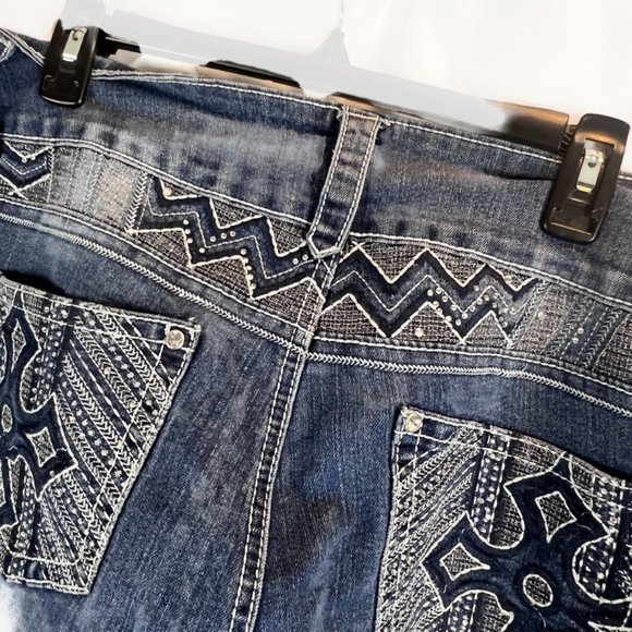 Revolt Bootcut Jeans Womens Plus 22W Blue Denim Plus Size - Picture 4 of 5